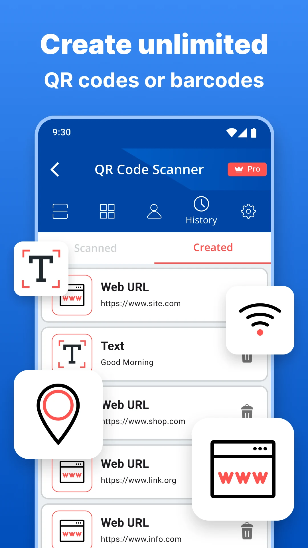 QR scanner - Barcode reader screenshot